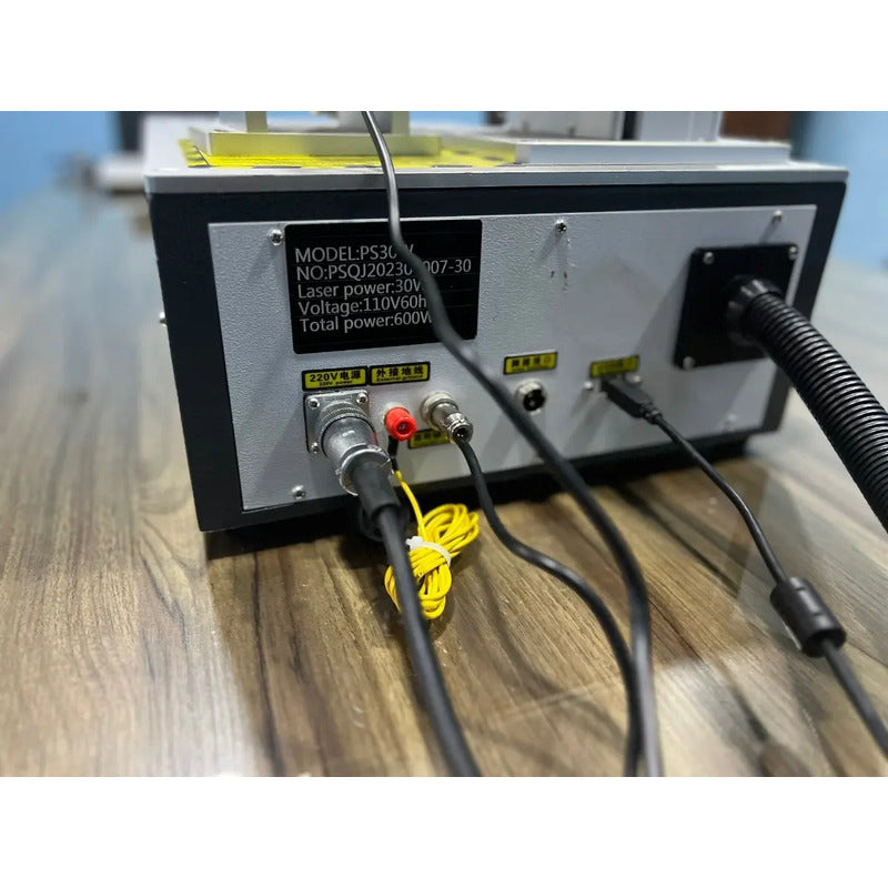 Maquina Grabado Láser Fibra 30w Metales Con Rotatorio