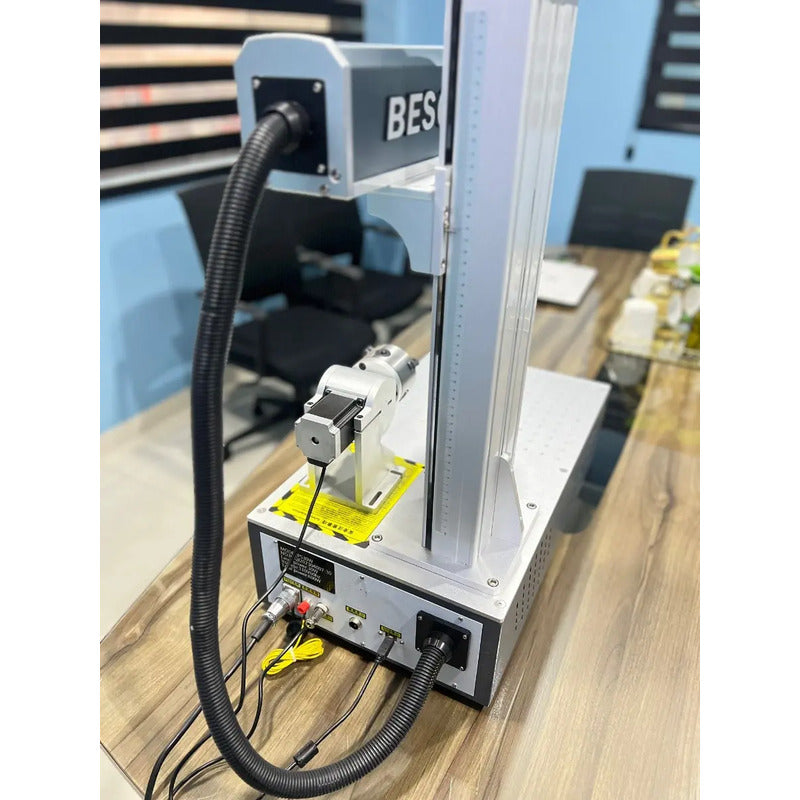 Maquina Grabado Láser Fibra 30w Metales Con Rotatorio