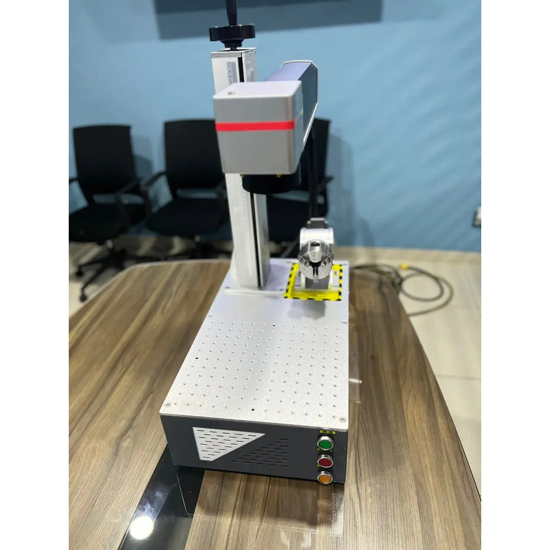 Maquina Grabado Láser Fibra 30w Metales Con Rotatorio